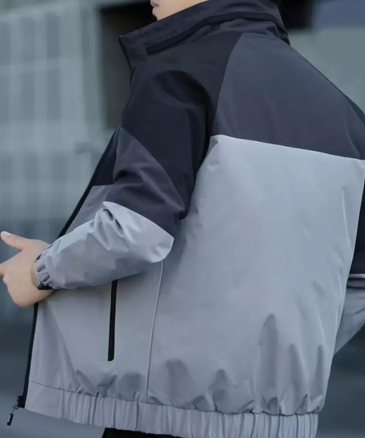 Image of QUIN FLETCHER Full Sleeve Colorblock Men Jacket