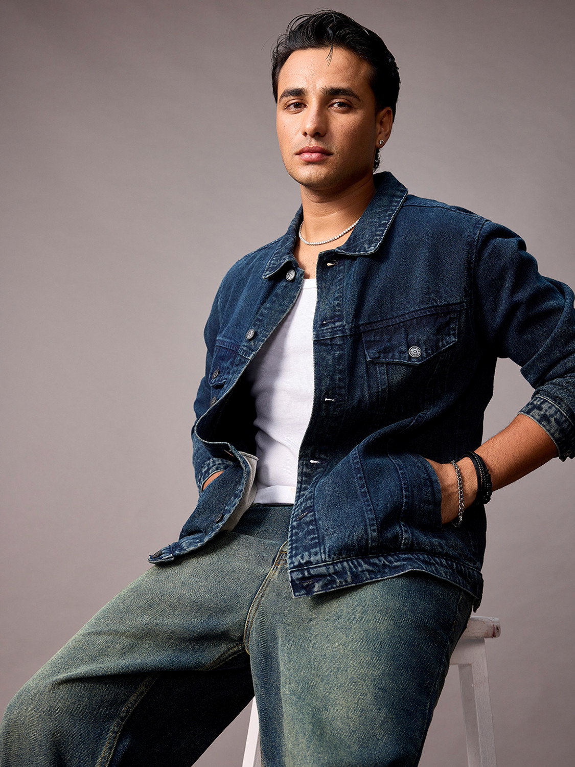 Urbano Fashion Full Sleeve Washed Men Denim Jacket