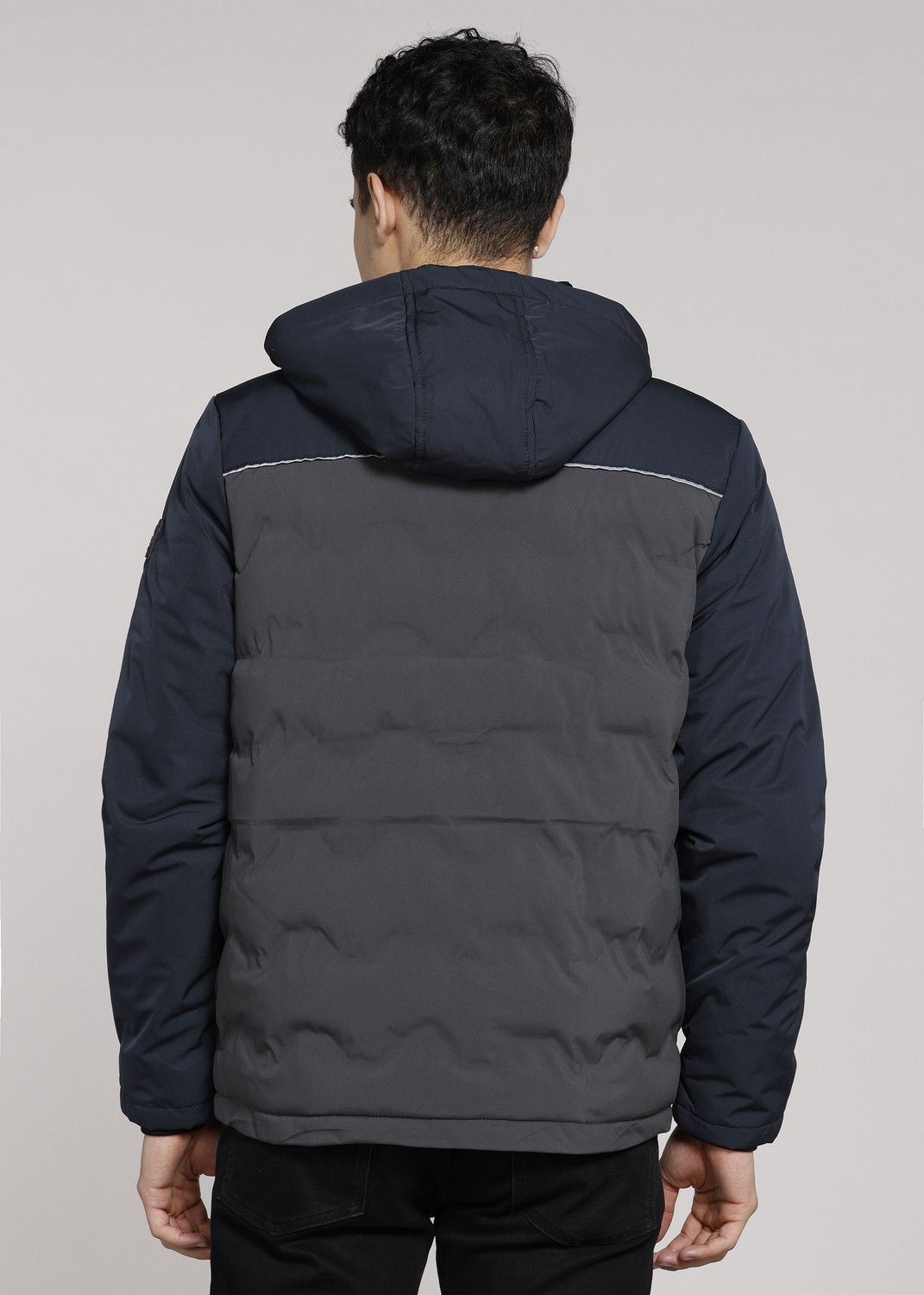 Image of INDIAN TERRAIN Men Colorblock Biker /Riding Jacket