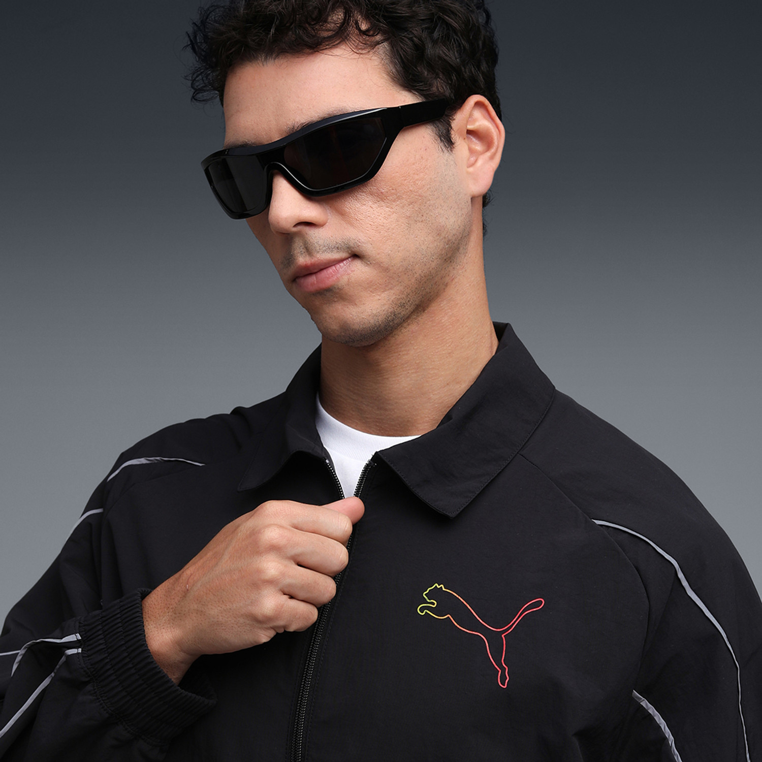 Image of PUMA Full Sleeve Striped Men Jacket