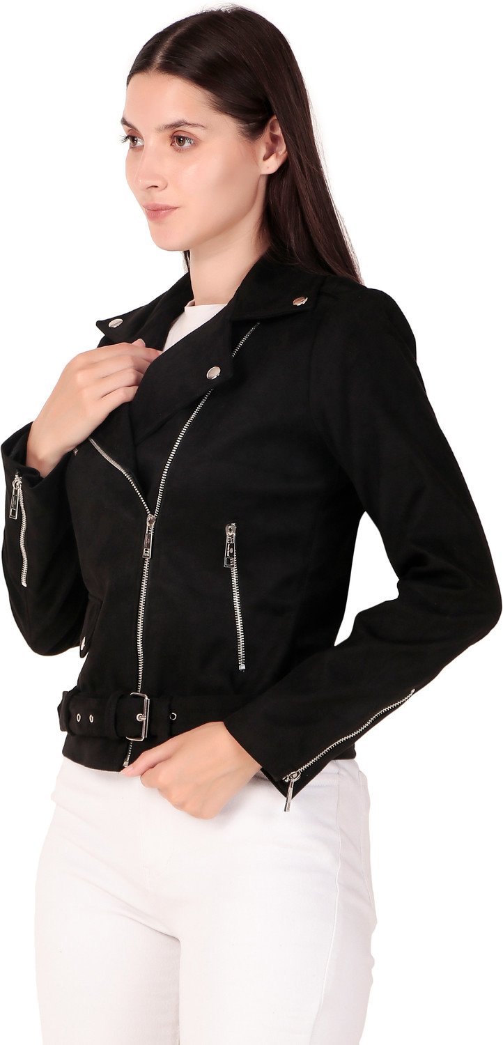 Image of Leather Retail Full Sleeve Solid Women Jacket