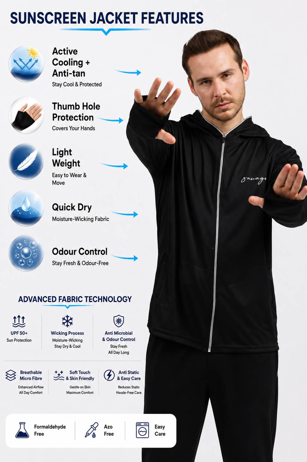 Be Savage Full Sleeve Solid Men Jacket - Image 1