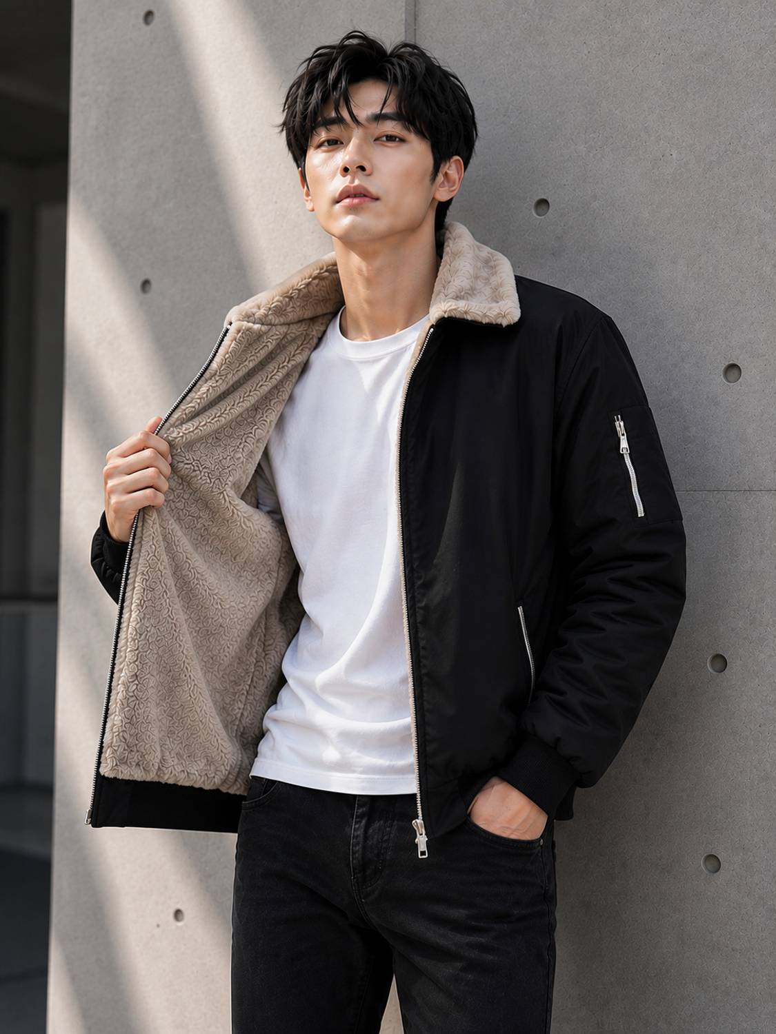 DECANTER Men's Full Sleeve Solid Jacket - Image 1