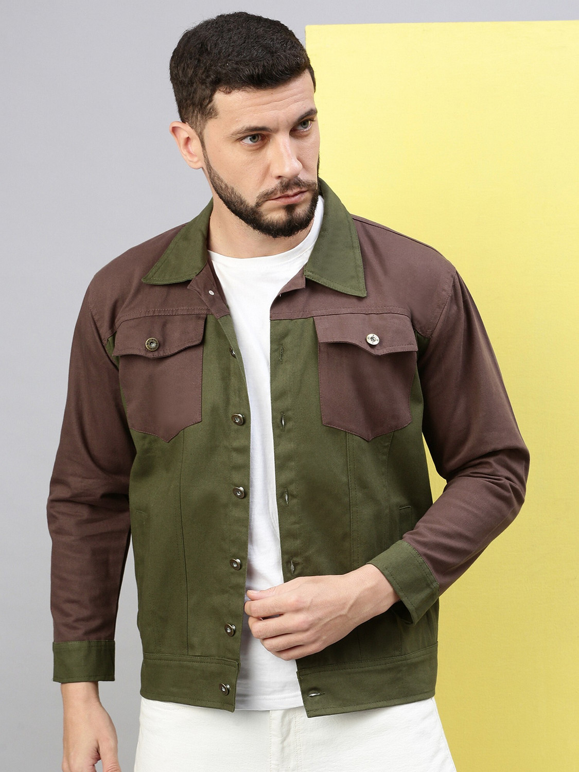 Image of VOXATI Full Sleeve Washed Men Denim Jacket