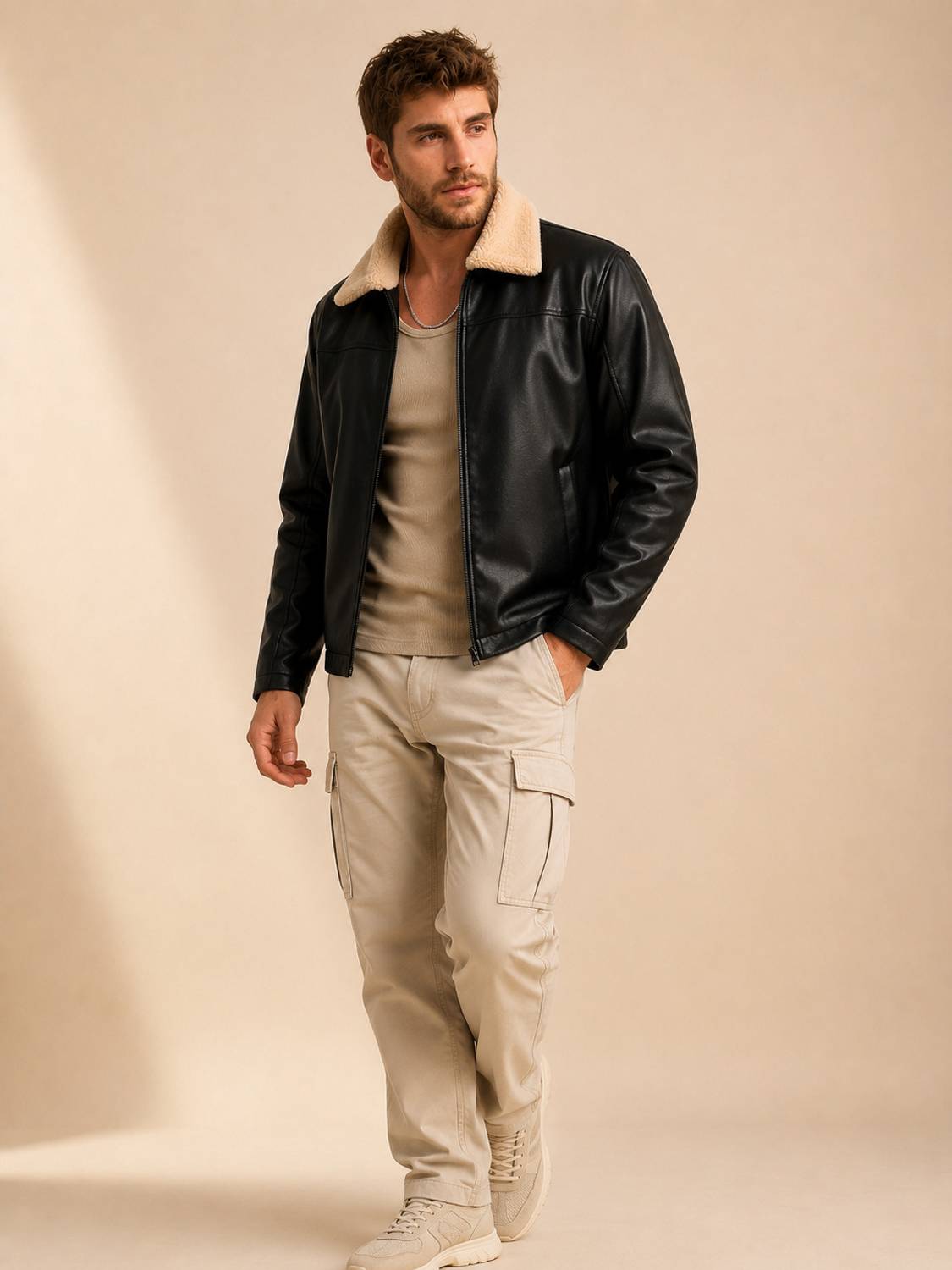 LIZBEE Full Sleeve Solid Men Jacket - Image 4