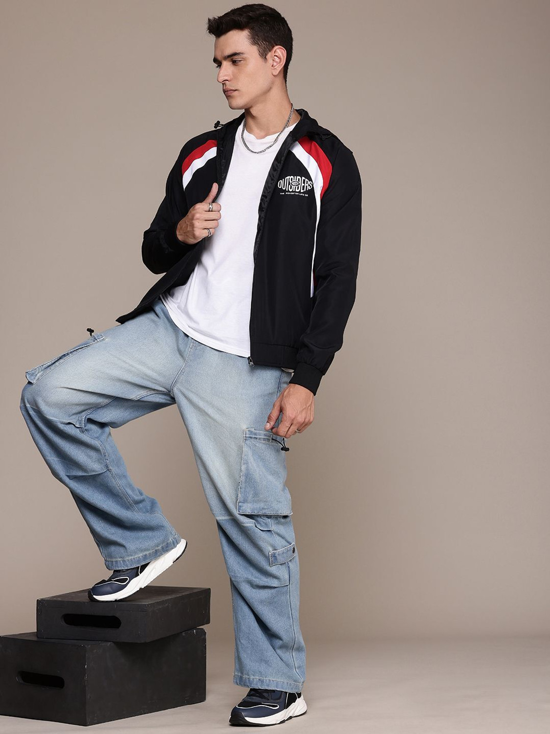 Image of Roadster Full Sleeve Colorblock Men Jacket