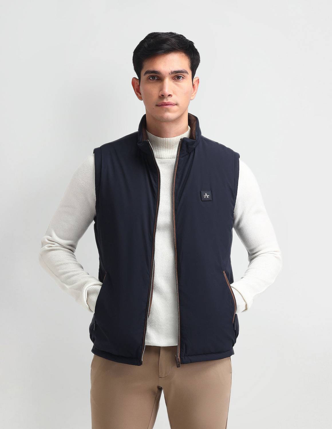 Arrow Sport Sleeveless Solid Men Jacket