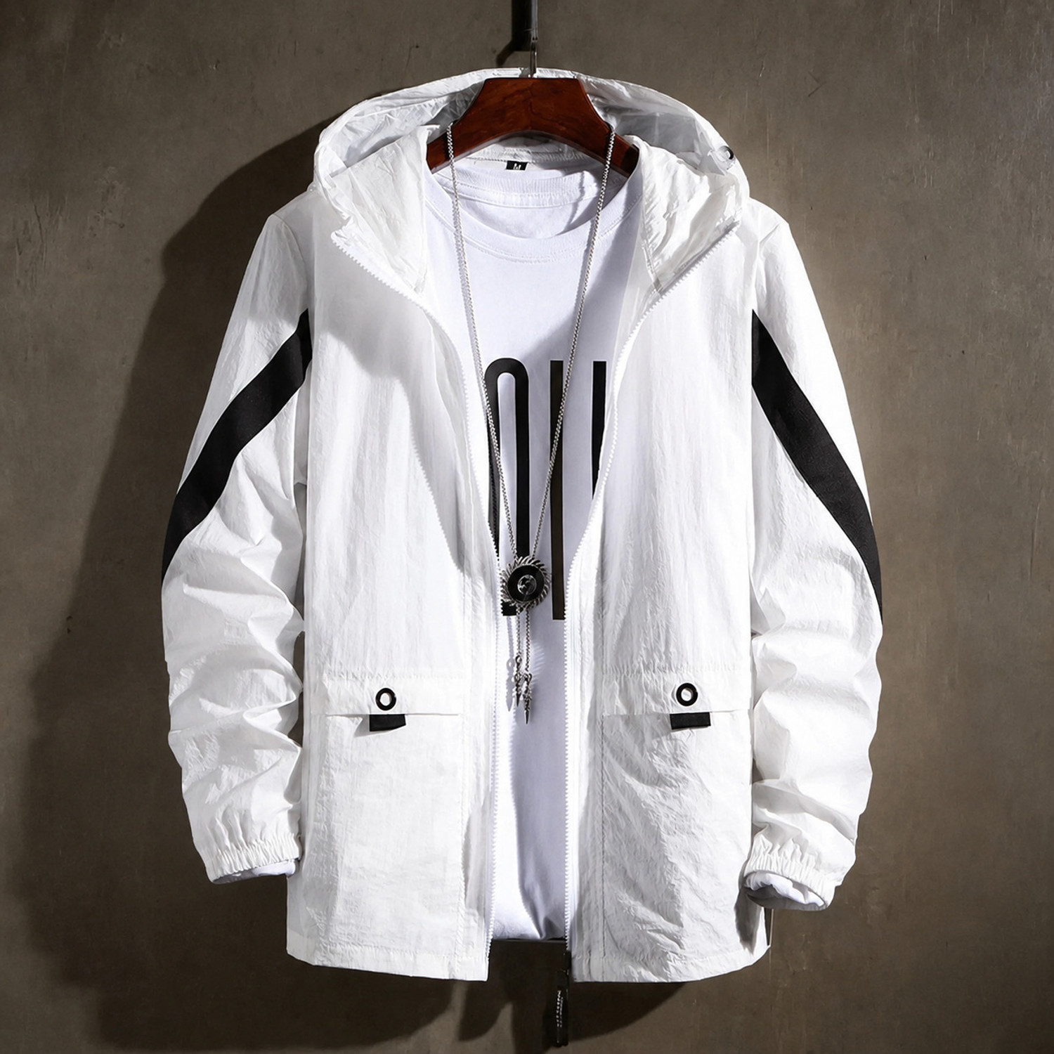 Image of Azy Fabrics KOREAN Embroidered Men Wind Cheater
