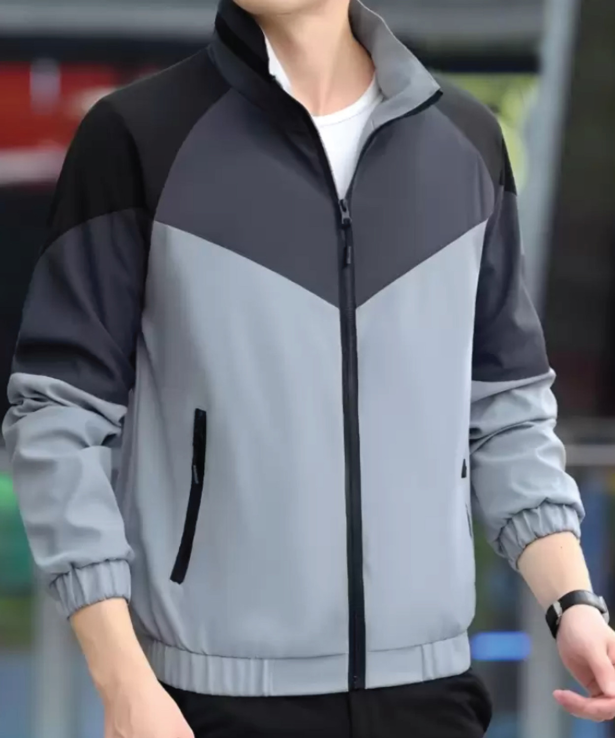 Image of QUIN FLETCHER Full Sleeve Colorblock Men Jacket