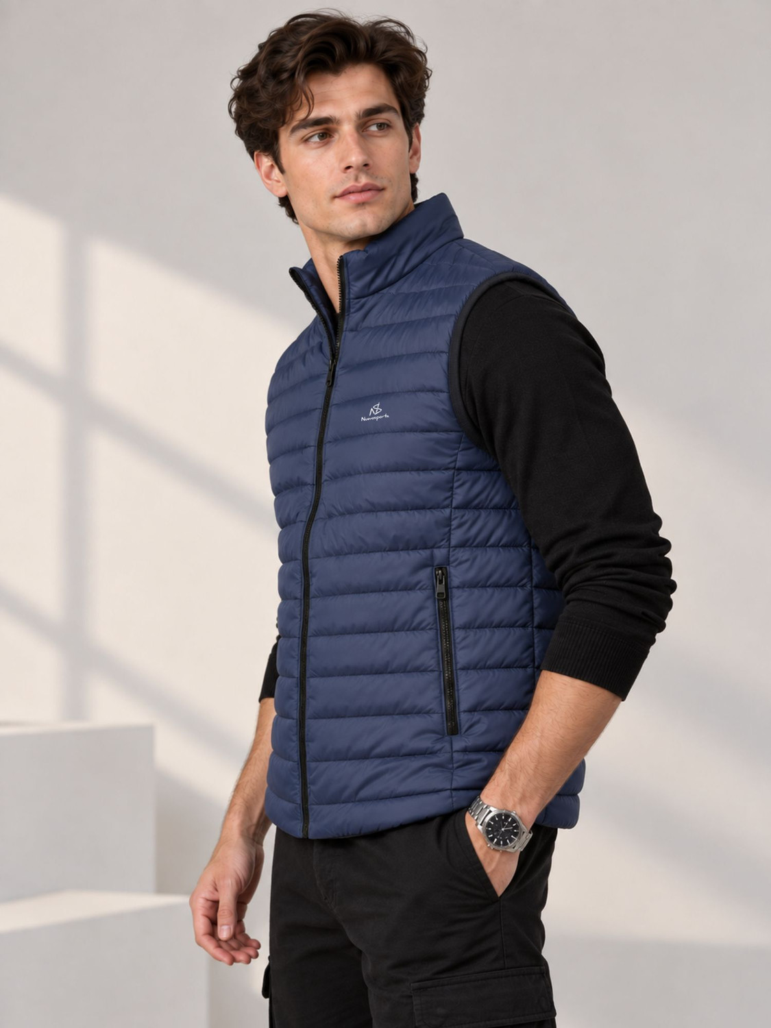 Image of NUEVOSPORTA Men Solid Puffer Jacket