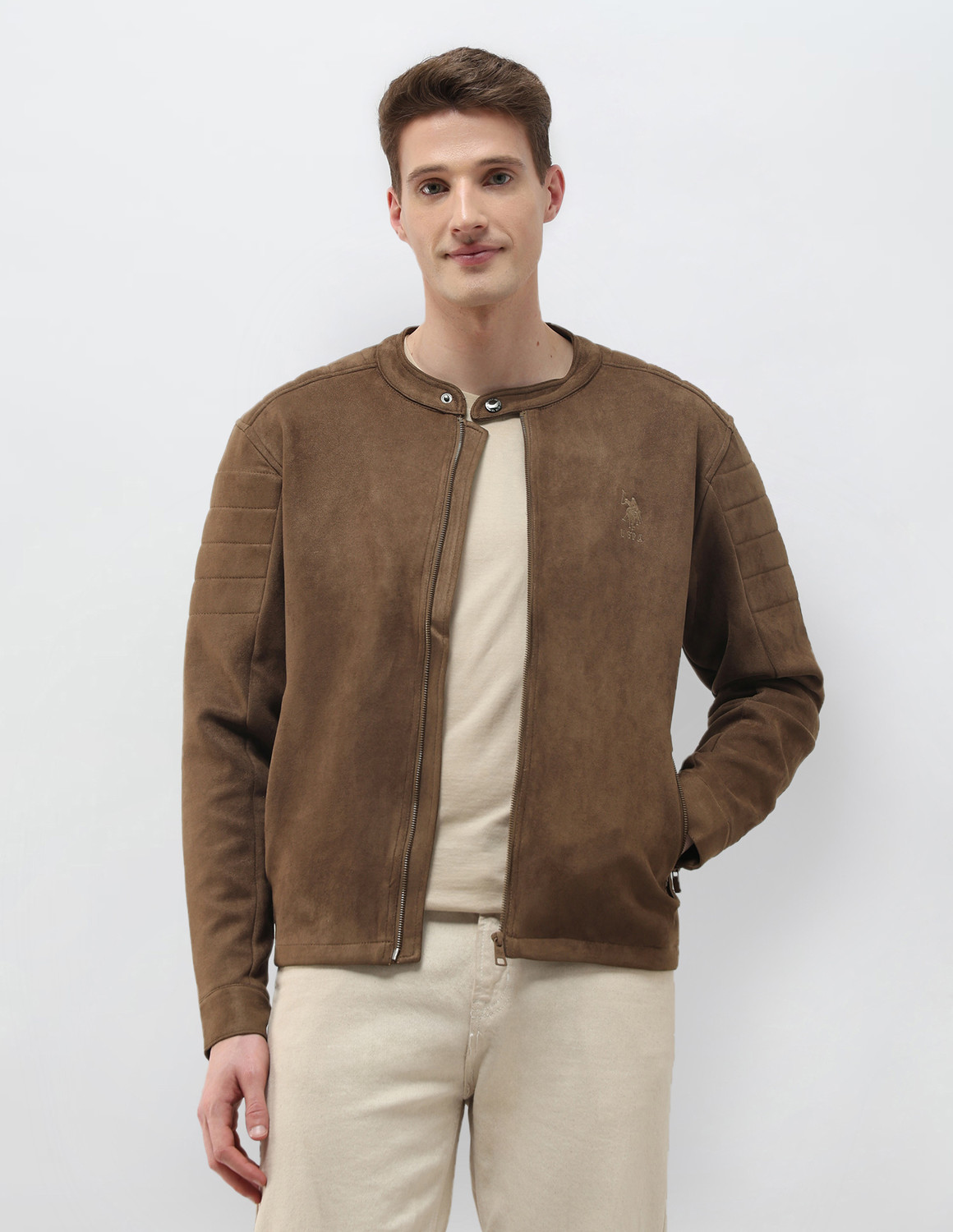 Image of U.S. Polo Assn. Denim Co. Full Sleeve Solid Men Jacket