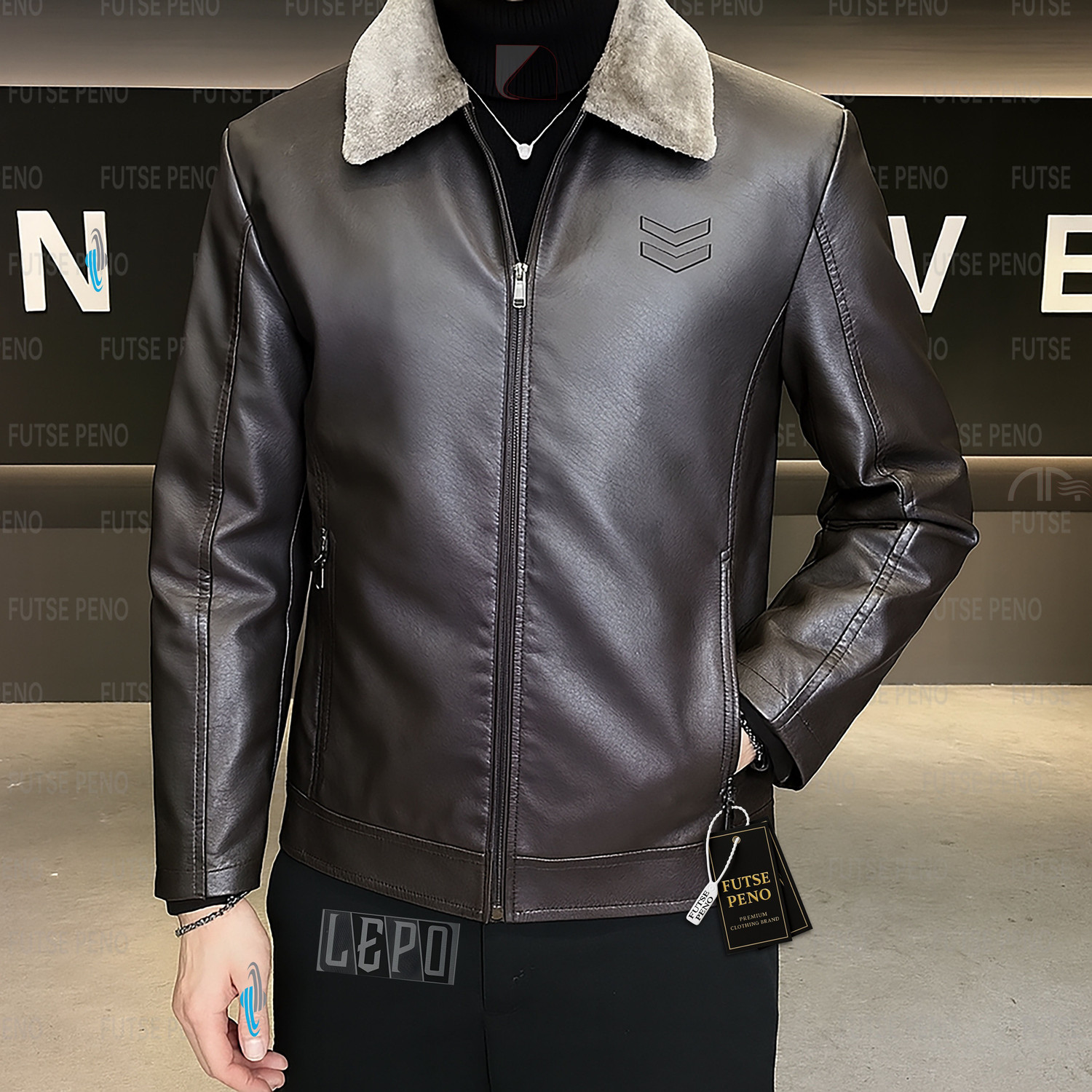 Image of FUTSE PENO Full Sleeve Solid Men Jacket