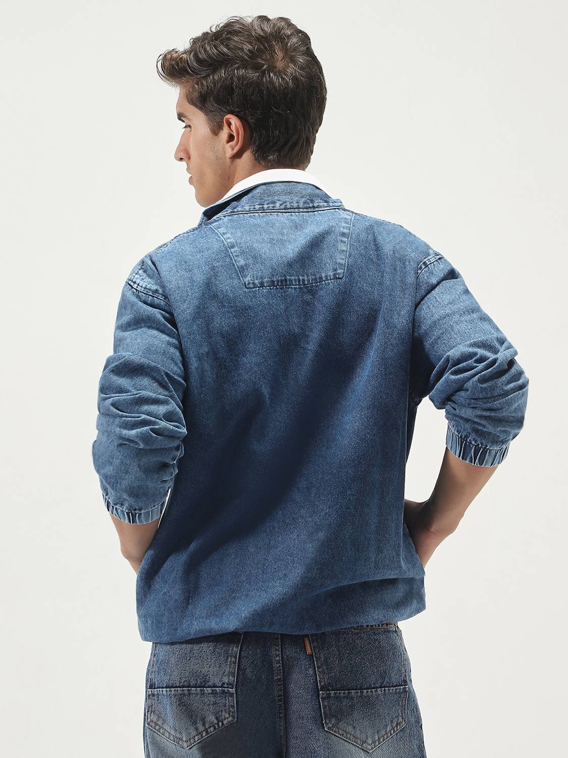 Urbano Men Blue Denim Jacket - Image 3