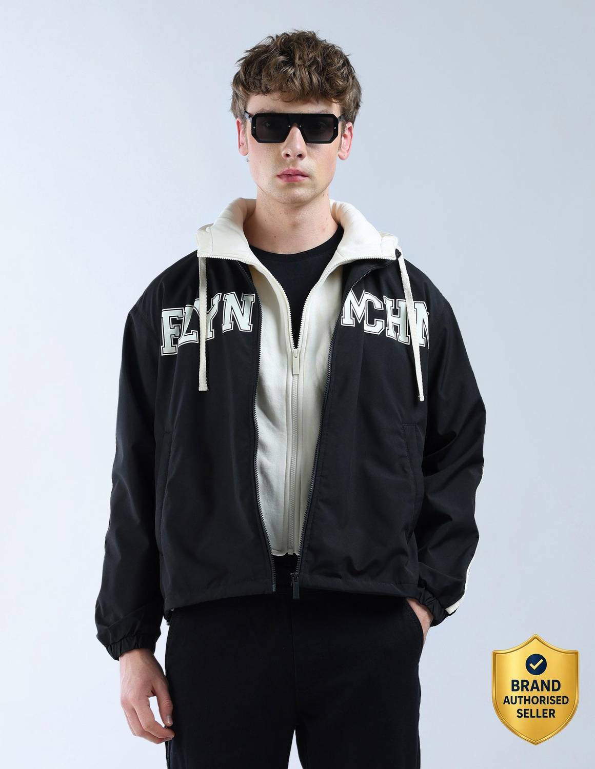 FLYING MACHINE Full Sleeve Graphic Print Men Jacket - Image 1