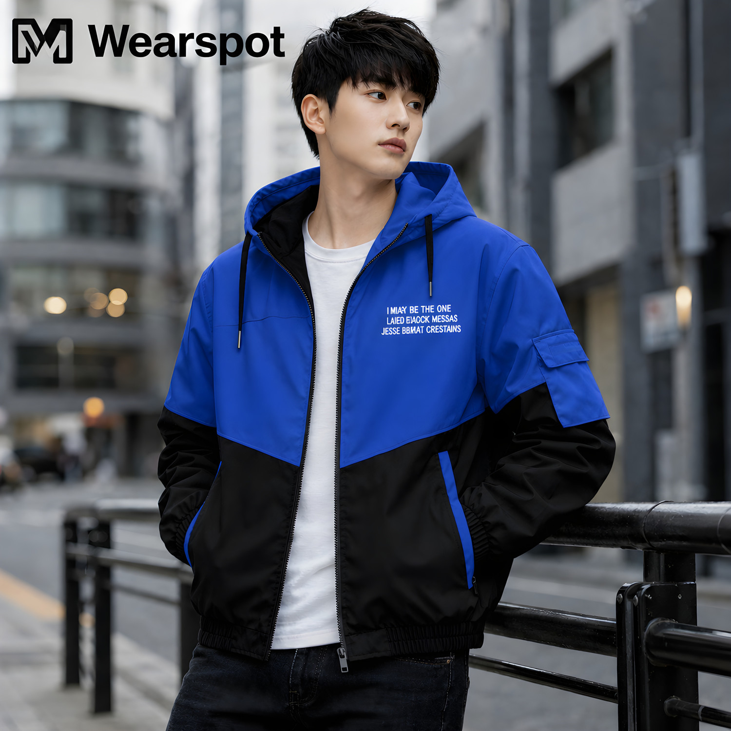 Image of DEVICE OF MW Full Sleeve Colorblock Men Jacket