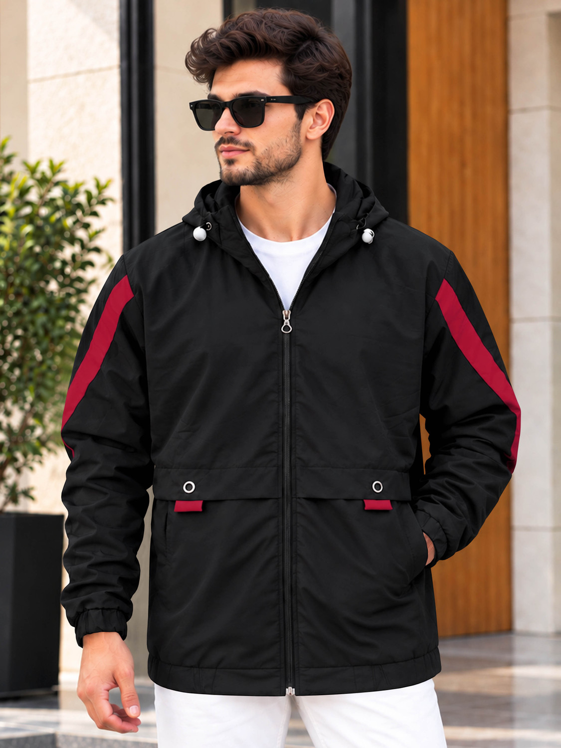 Image of VeBNoR Men Colorblock Biker /Riding Jacket