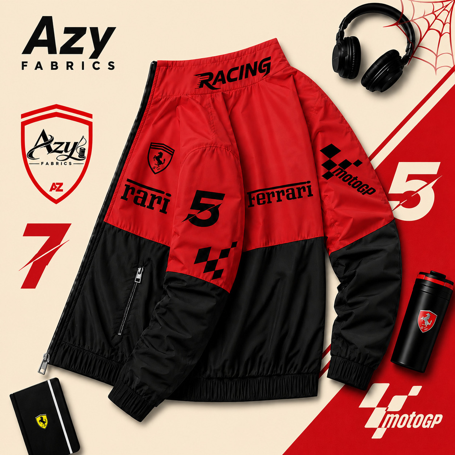 Image of Azy Fabrics Full Sleeve Printed Men Jacket