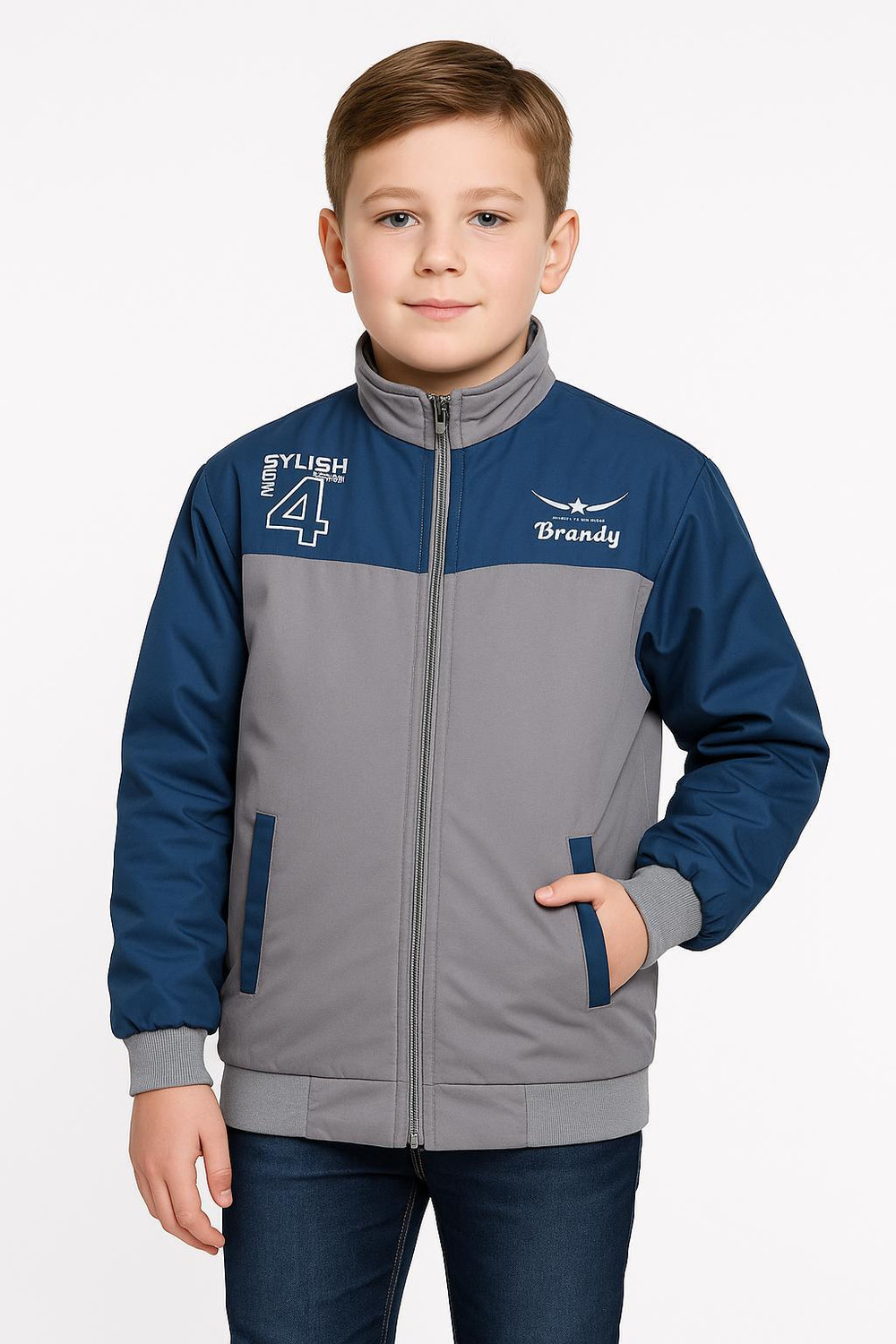 Image of QB CLUB Full Sleeve Colorblock Boys Jacket