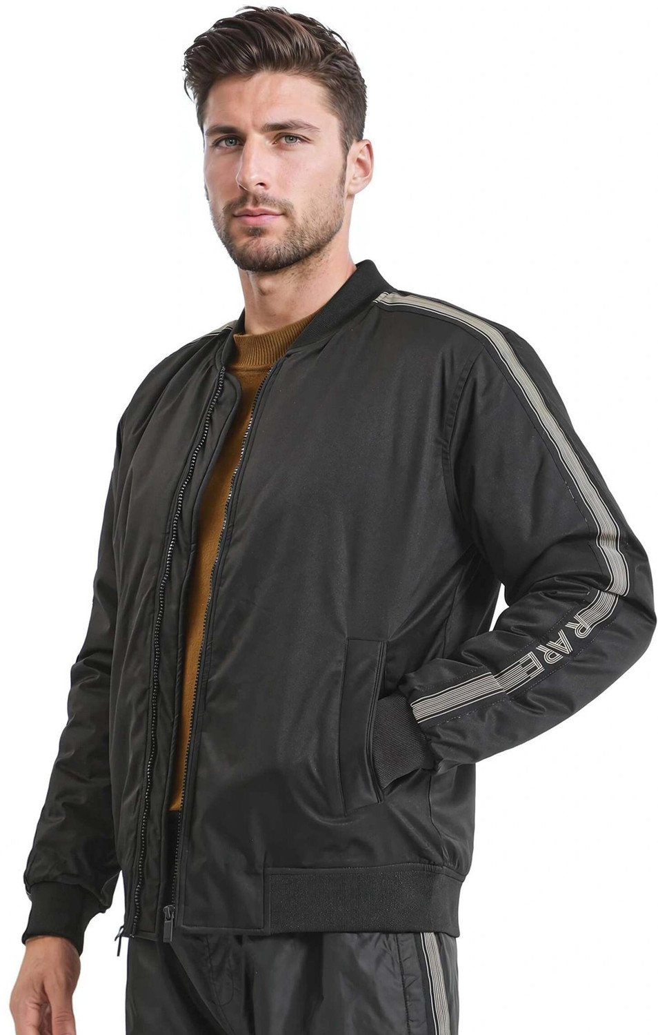 Image of RARE RABBIT Full Sleeve Solid Men Jacket