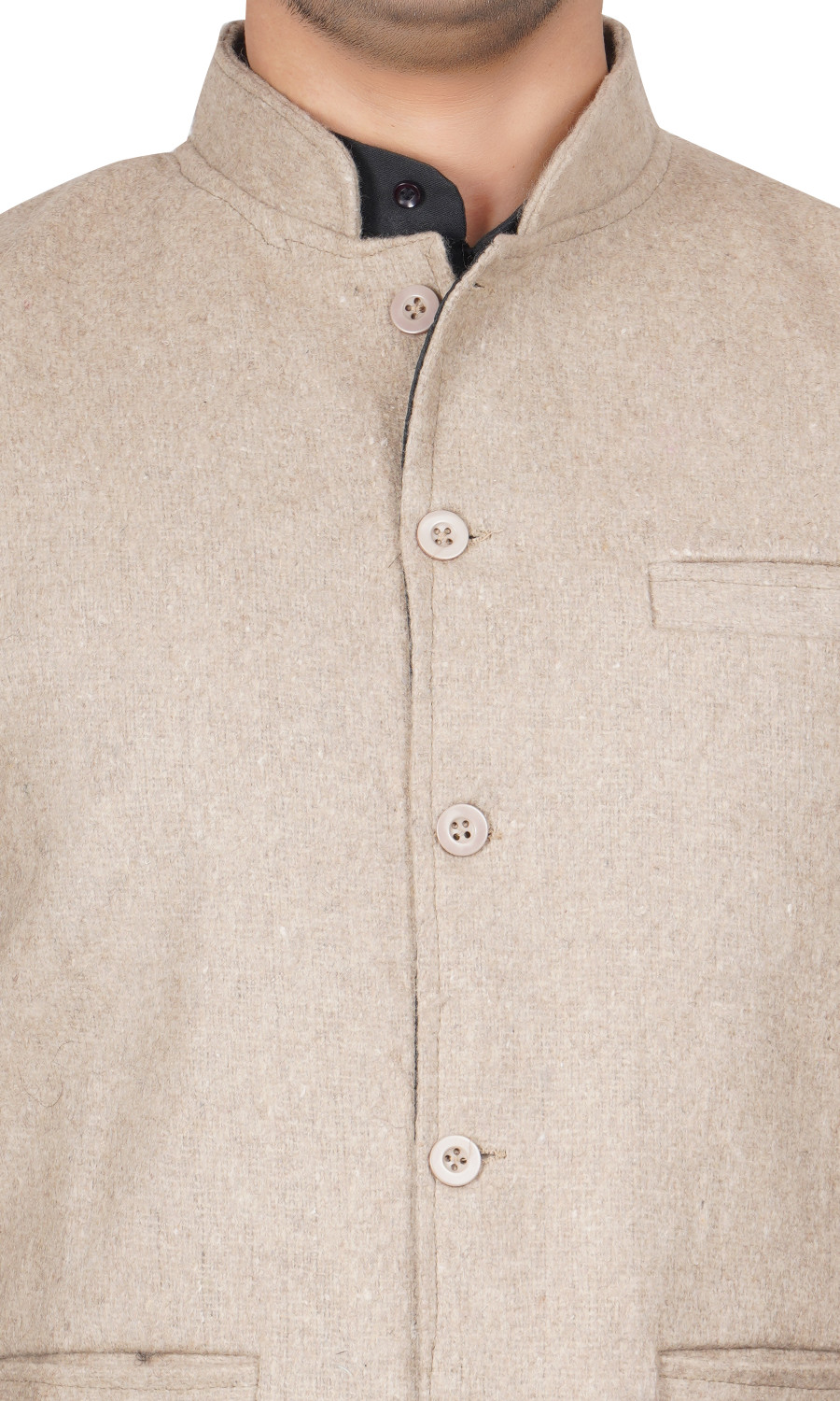 Image of BLACK COOL Sleeveless Solid Men Jacket