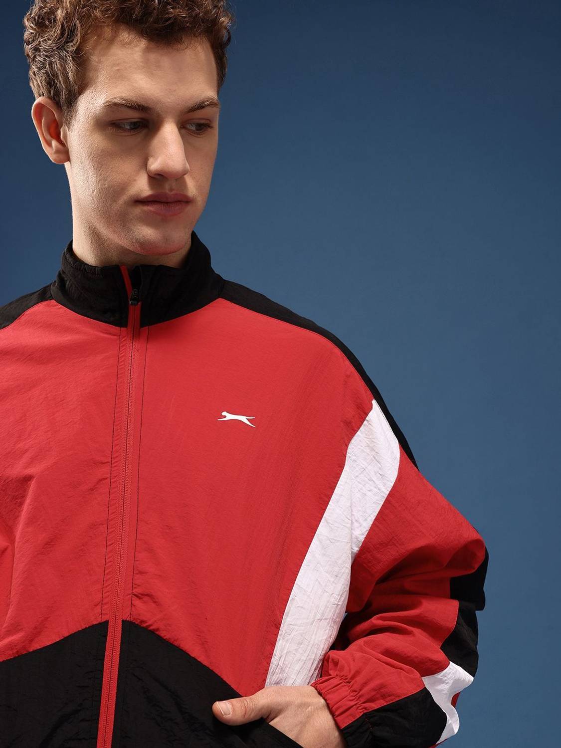 SLAZENGER Full Sleeve Colorblock Men Jacket - Image 2