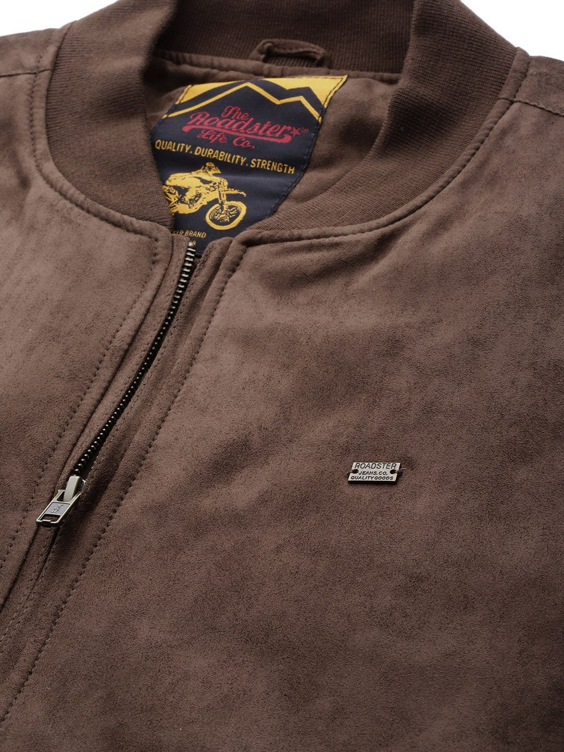 Image of Roadster Full Sleeve Solid Men Bomber Jacket