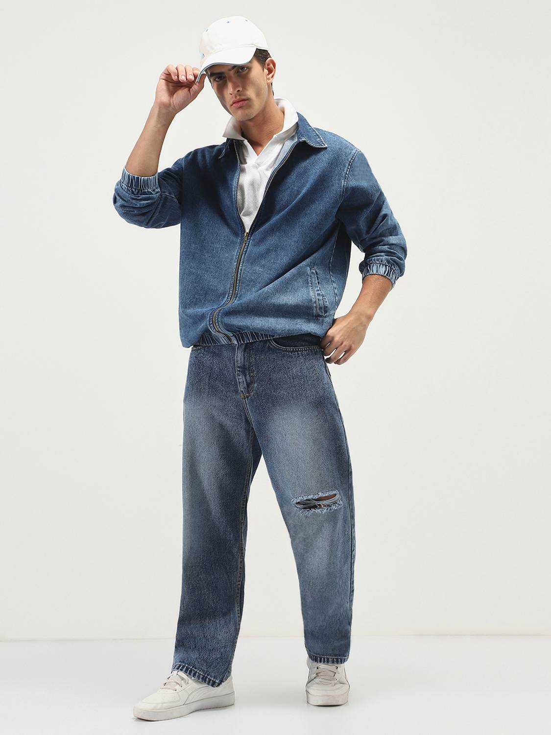Urbano Men Blue Denim Jacket - Image 4