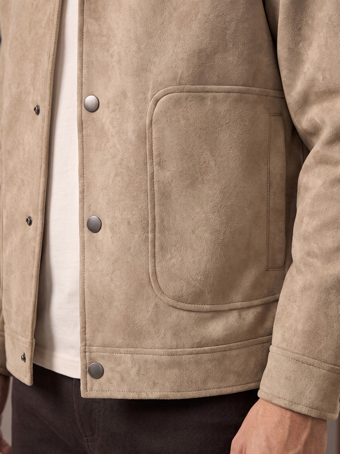 Image of NOBERO Men Solid Shacket