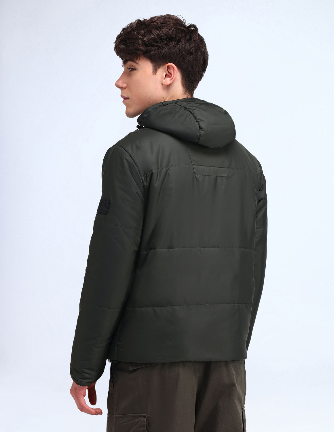 Image of FLYING MACHINE Men Solid Puffer Jacket