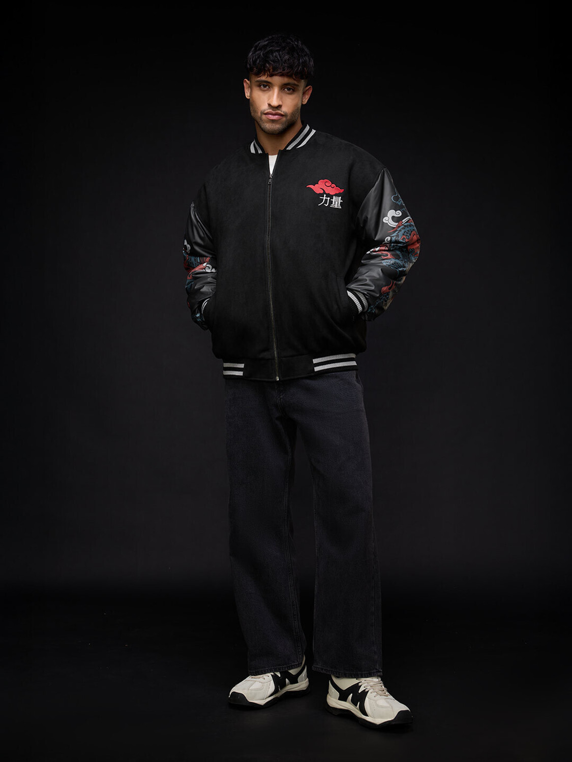 Image of The Souled Store Men Graphic Print Bomber Jacket