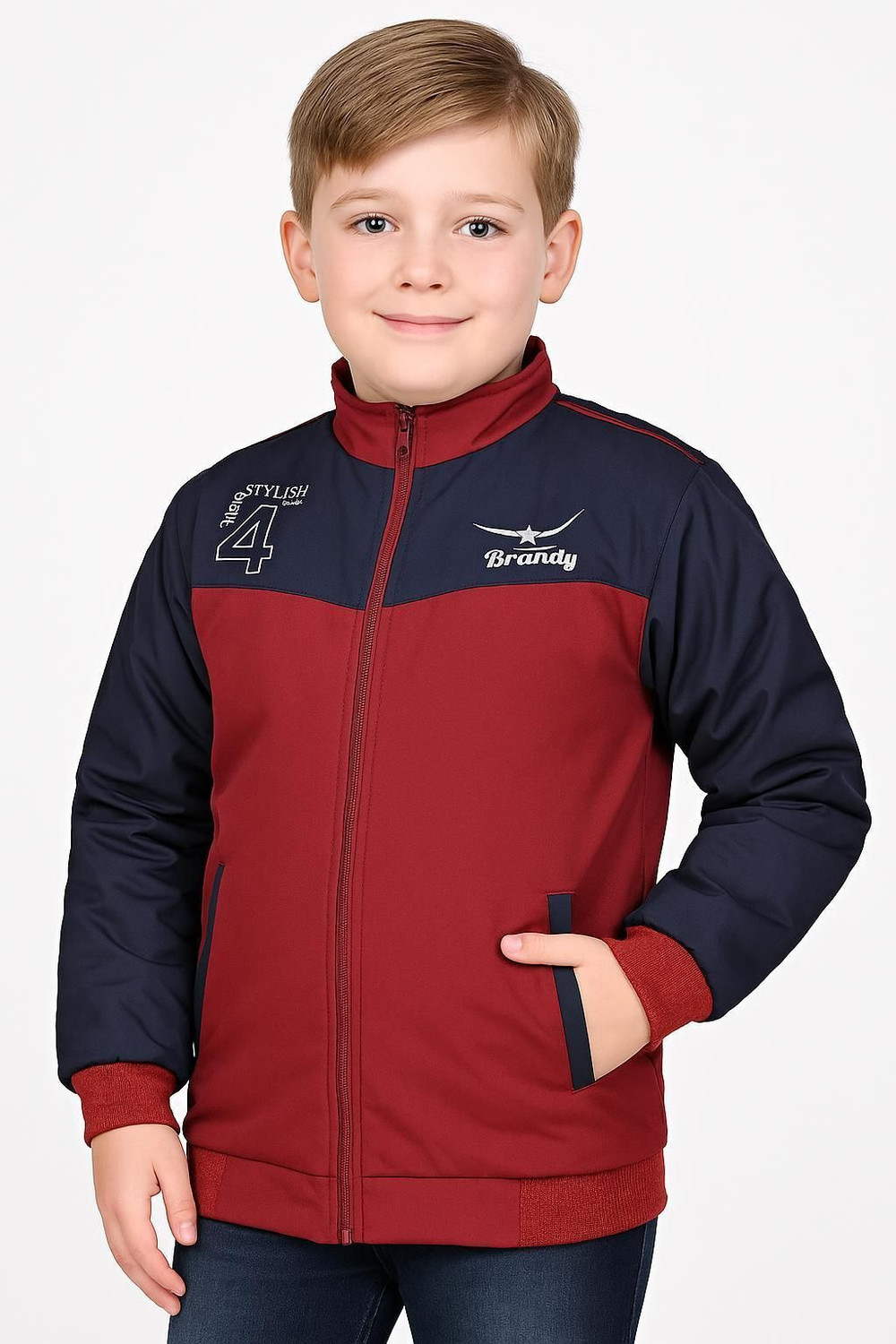 Image of QB CLUB Full Sleeve Colorblock Boys Jacket
