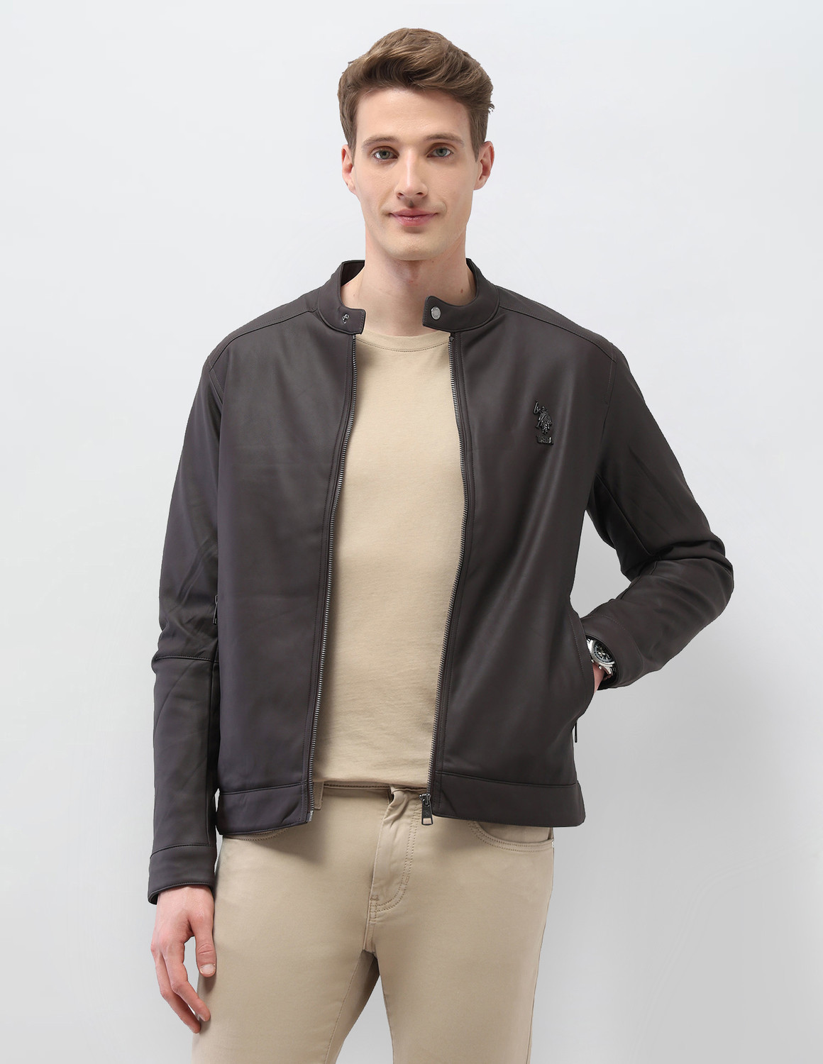 Image of U.S. Polo Assn. Denim Co. Full Sleeve Solid Men Jacket