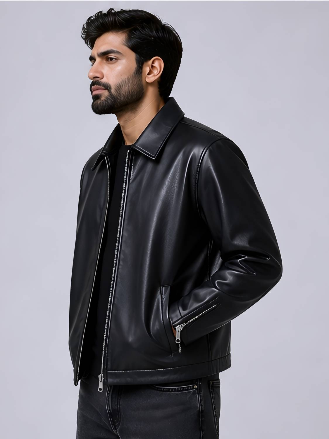 WALHALAA Full Sleeve Solid Men Jacket - Image 3