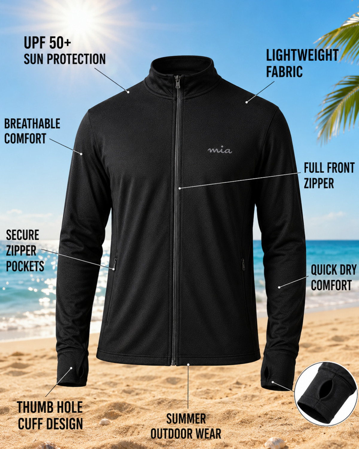 Image of IandT Full Sleeve Solid Men Jacket