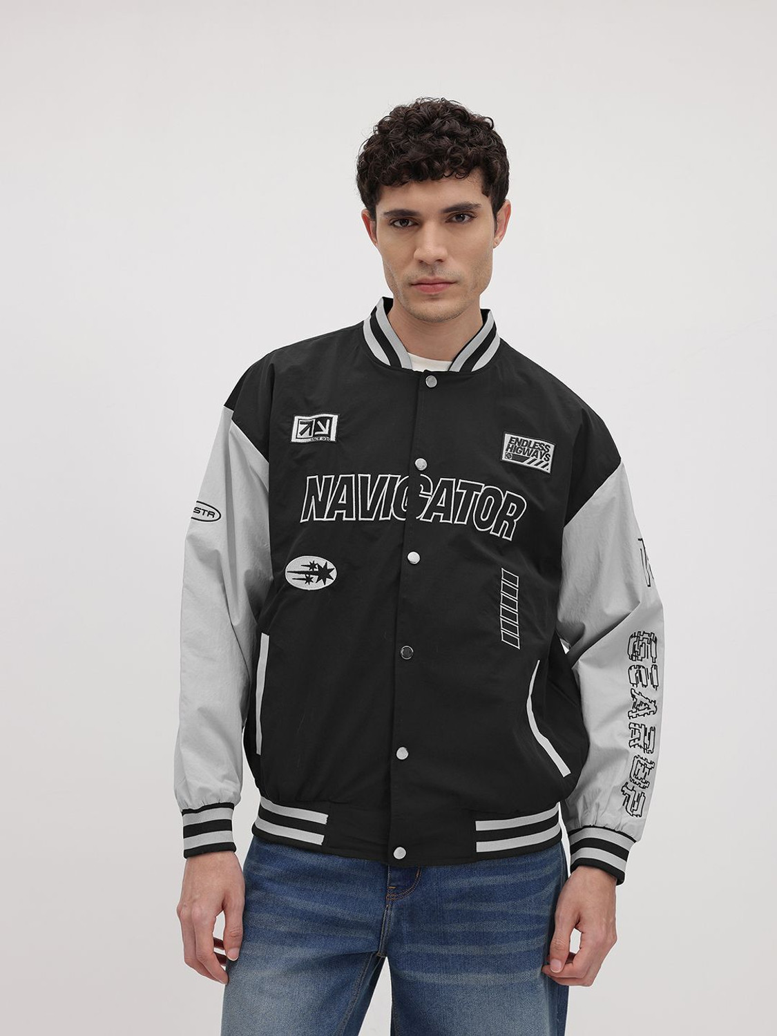 Image of Roadster Full Sleeve Embroidered Men Jacket