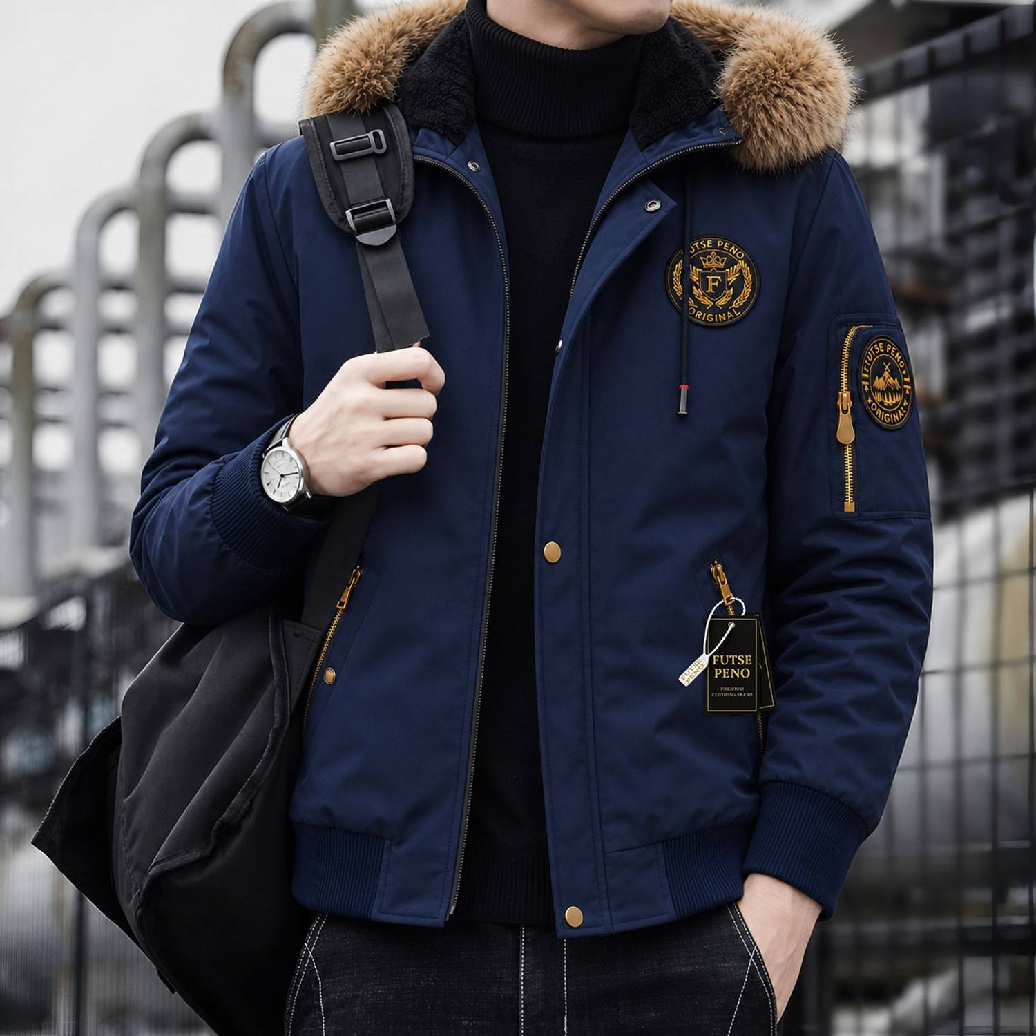 FUTSE PENO Full Sleeve Printed Men Jacket - Image 2