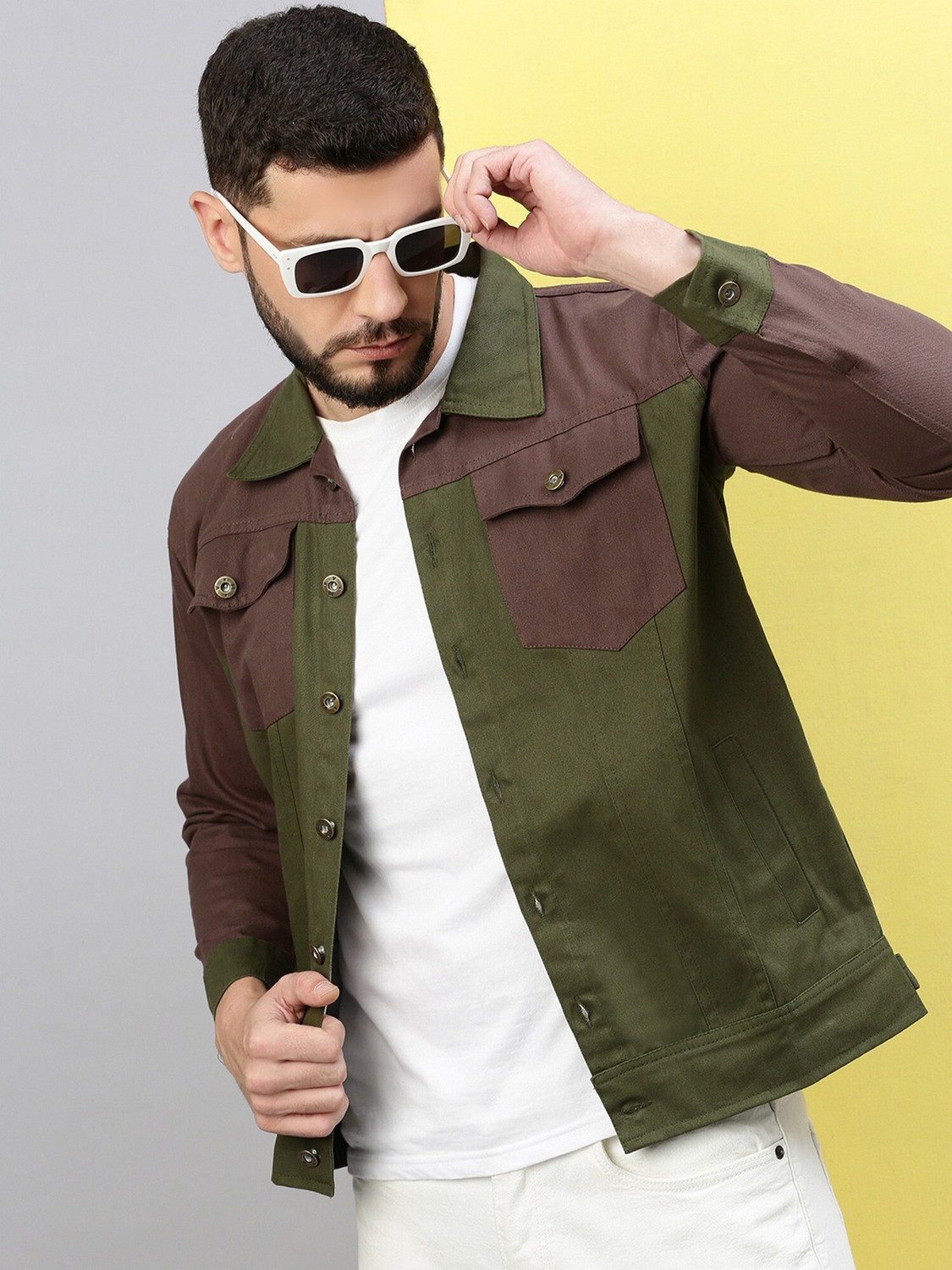 Image of VOXATI Full Sleeve Washed Men Denim Jacket