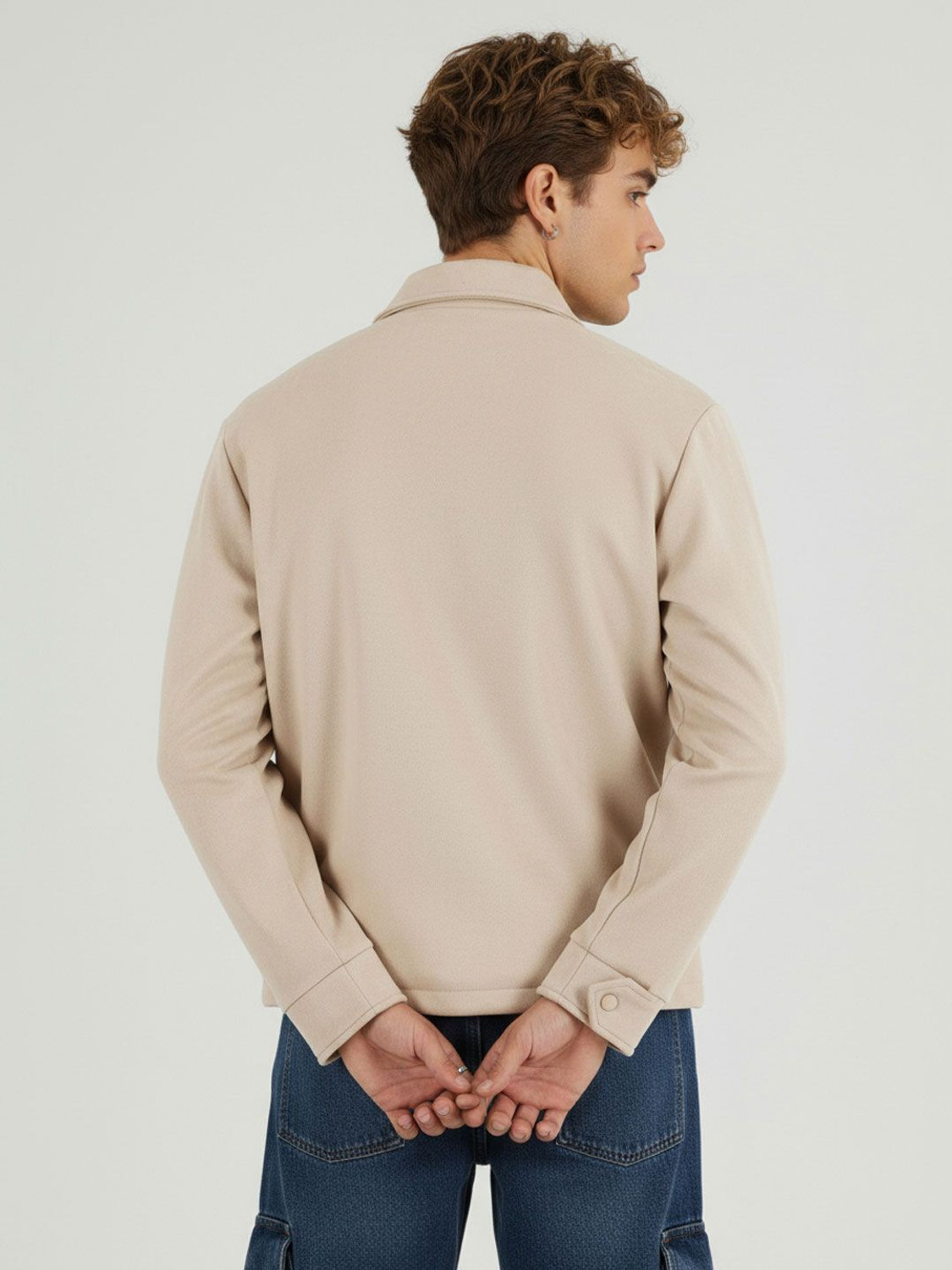 Image of Glitchez Full Sleeve Solid Men Jacket