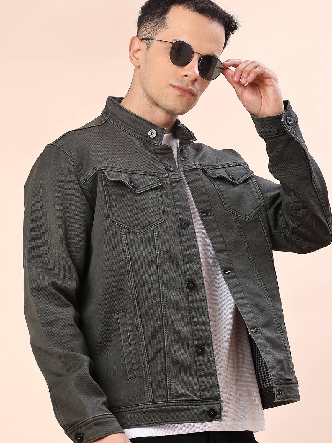 V-MART Men Blue Denim Jacket - Image 1