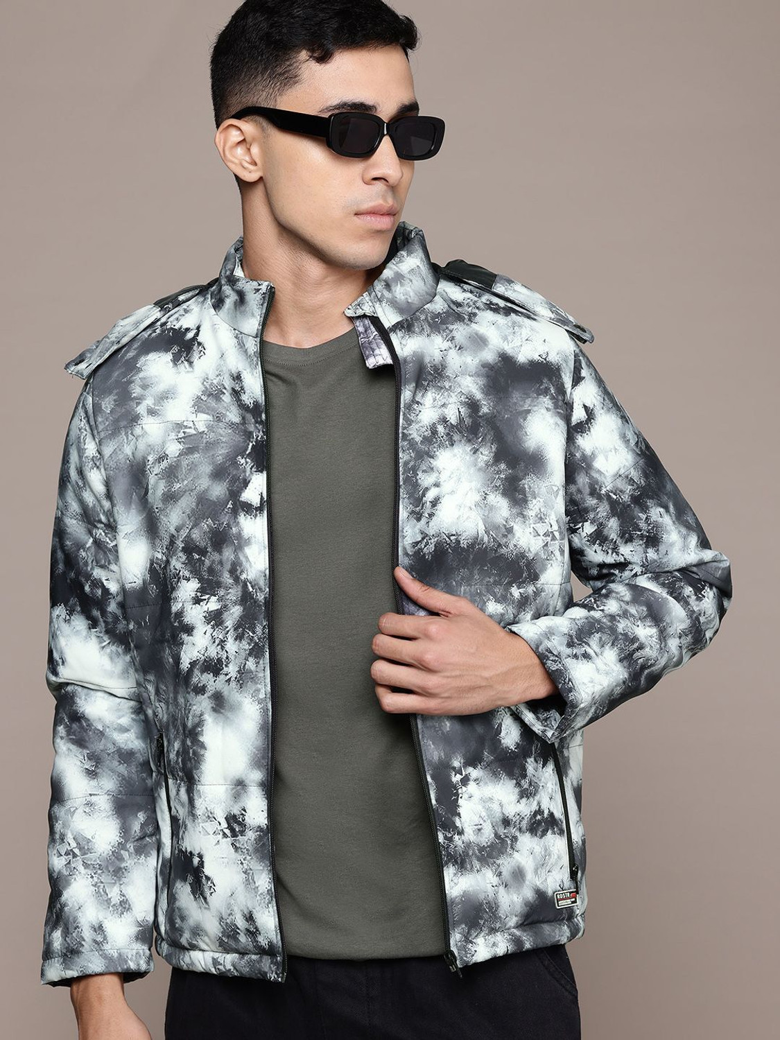 Image of Roadster Men Printed Padded Jacket
