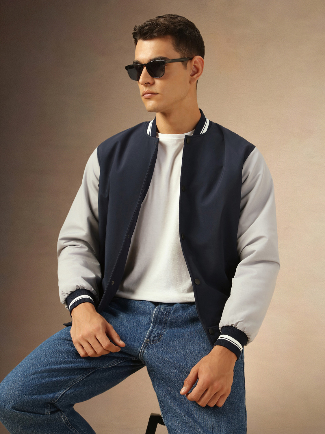 Image of Dennis Lingo Full Sleeve Colorblock Men Jacket