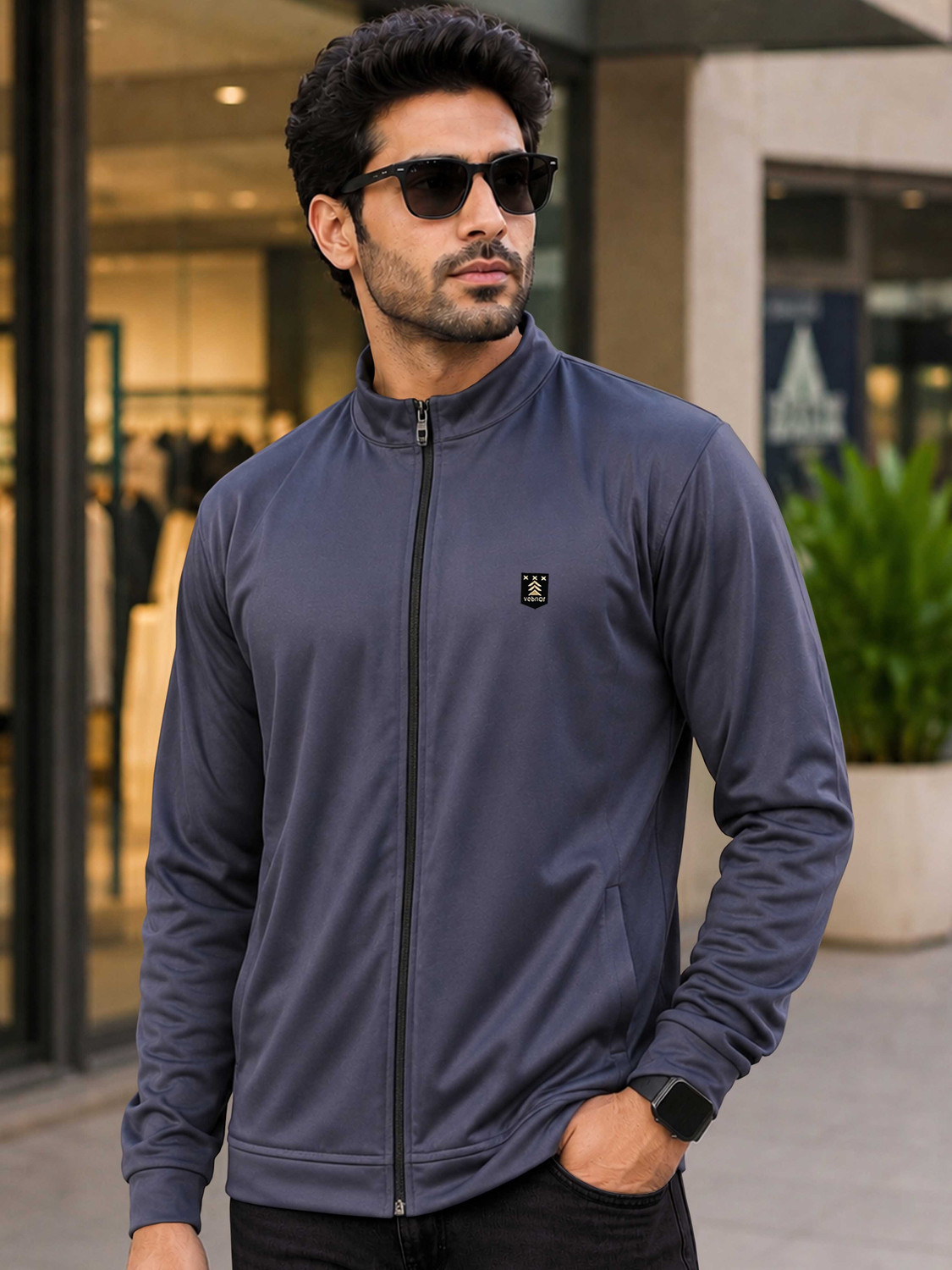 Image of VeBNoR Full Sleeve Solid Men Jacket