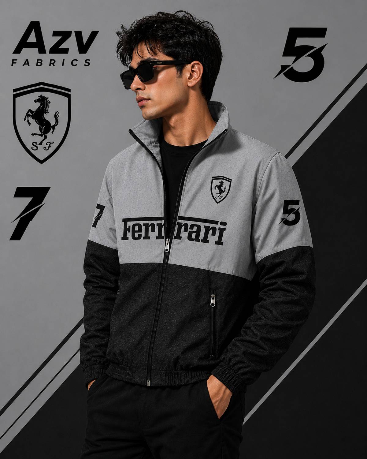 Azy Fabrics Full Sleeve Printed Men Jacket - Image 3