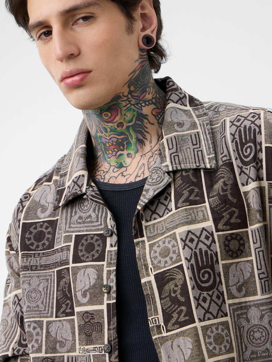 The Souled Store Men Geometric Print Jacket - Image 4
