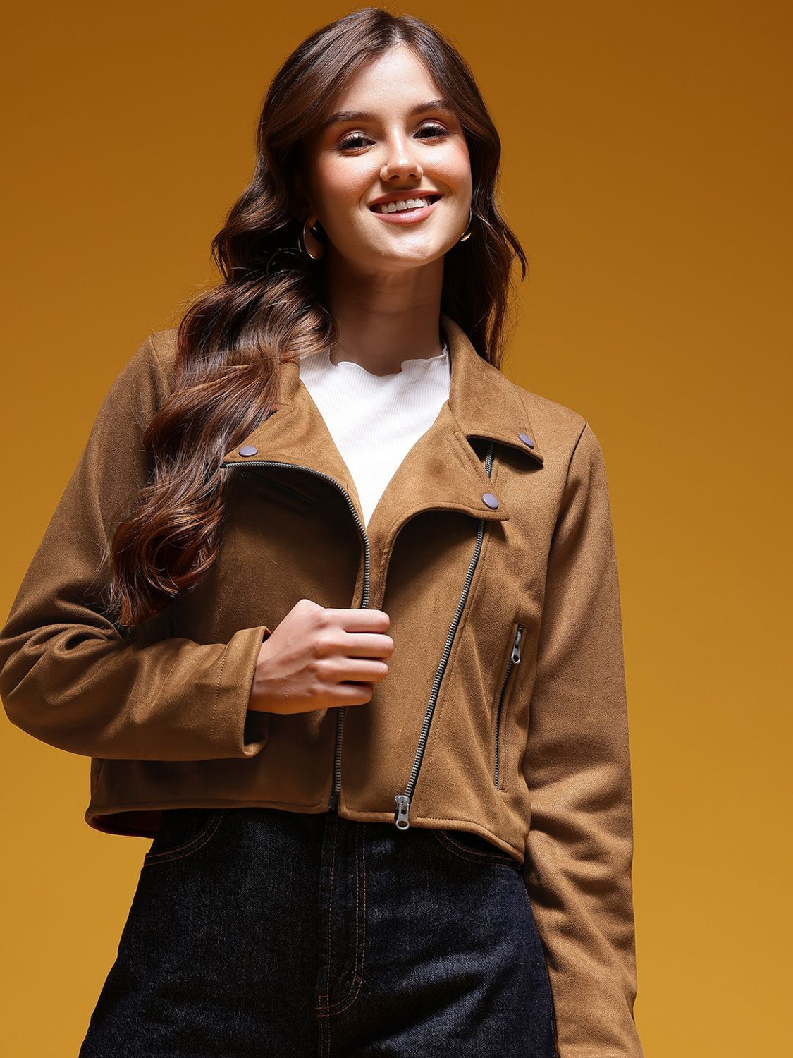 Image of HERE&NOW Full Sleeve Solid Women Jacket