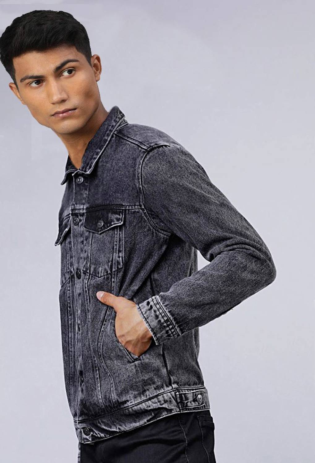 ATHRZ Full Sleeve Solid Men Denim Jacket - Buy ATHRZ Full Sleeve