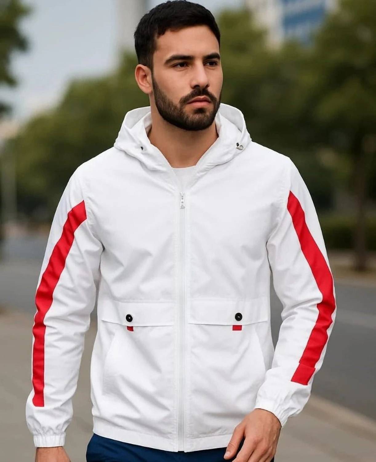 Men Applique Casual Jacket - Image 5