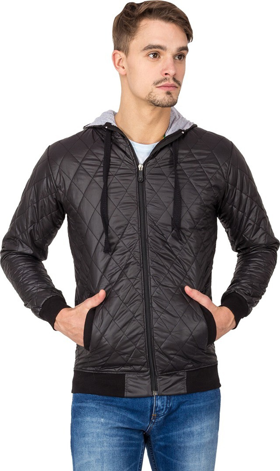 Image of CAHOOT Full Sleeve Solid Men Quilted Jacket