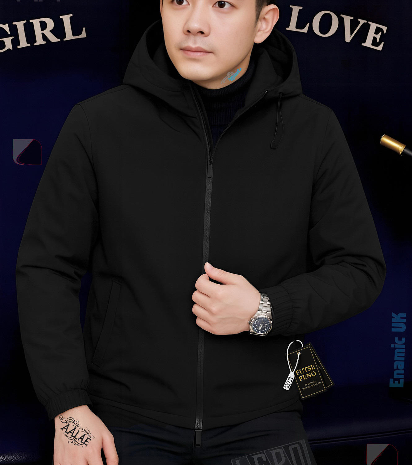 Image of FUTSE PENO Men Solid Casual Jacket
