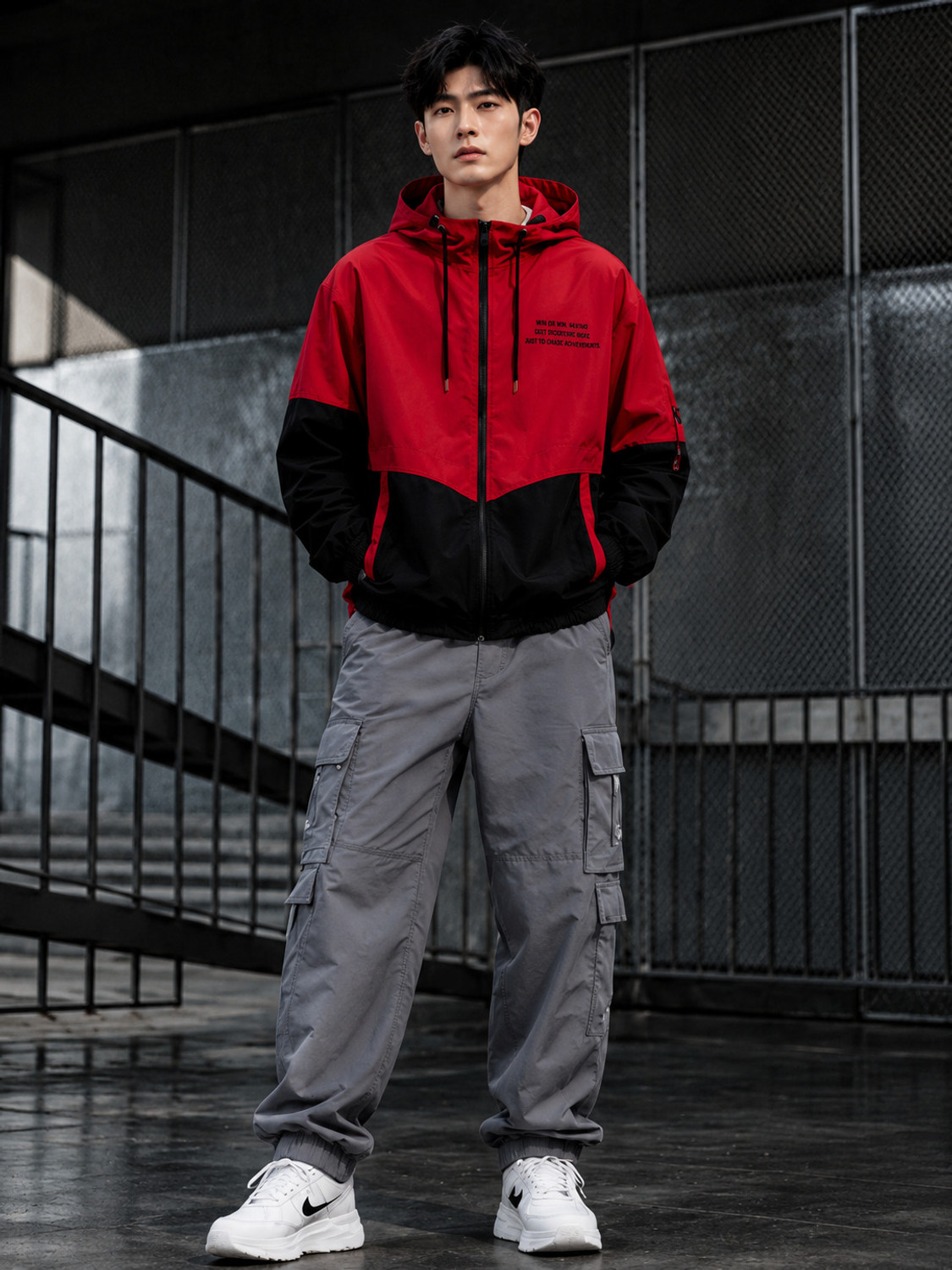 Image of Five Doggies Full Sleeve Colorblock Men Jacket